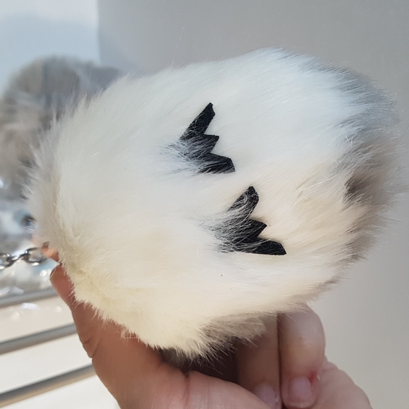 SOLD OUT Key Ring Pompom Keychain Fluffy Owl Faux Rabbit for Hanbag Backpack - Picture 5 of 11